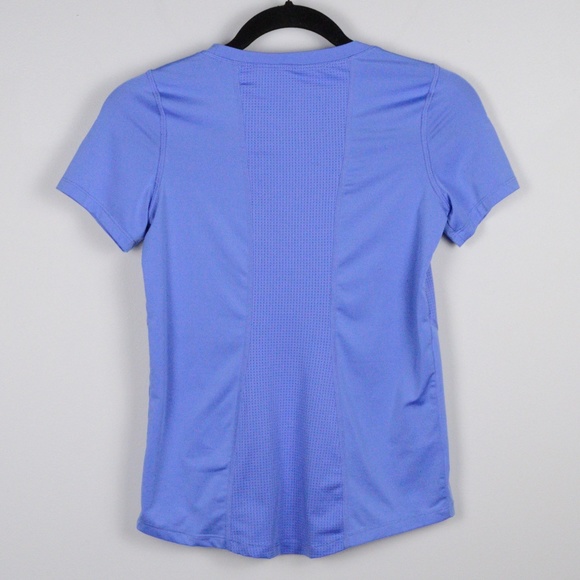Periwinkle Blue Workout Top Short Sleeve Tee sz L - Picture 3 of 5